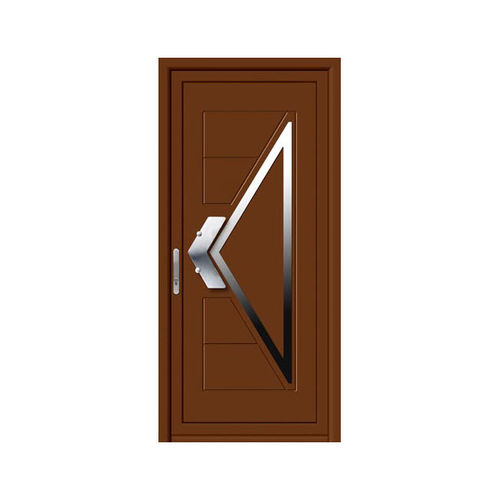 Entry door - VANADIO  - ALUPORTA - aluminum / swing / semi-glazed