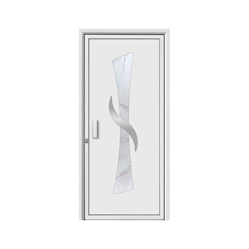 Entry door - EVOLUCION : GALIO 1  - ALUPORTA - aluminum / stainless steel / PVC