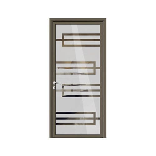 Entry door - TERA - ALUPORTA - aluminum / swing / glazed