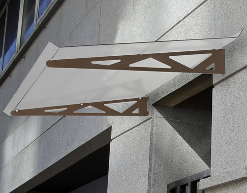 Entrance canopy - FLORENCIA - ALUPORTA - aluminum / polycarbonate / flat
