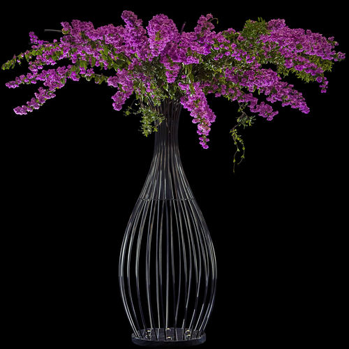 Original design pedestal - BOTTLE PALM ART - Feel Green - metal / garden / with integrated light