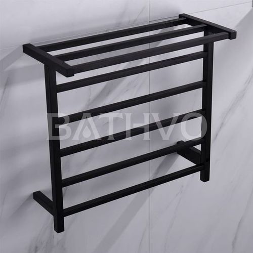 More than 3 bars towel rack - 9007 - Bathvo Technology Co. Ltd. - wall-mounted / stainless steel / with shelf