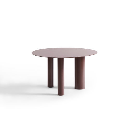 Contemporary coffee table - Brandt CS2 - NOOM - steel / steel base / round