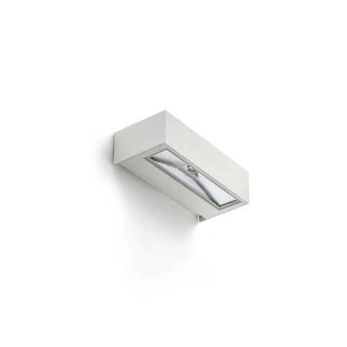 Contemporary wall light - SLIM - FRANCESCONI - indoor / stainless steel / tempered glass facing