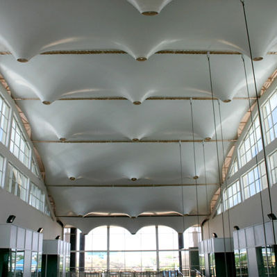Cable-and-membrane tensile structure - ATRIUMS  - ICON INTERIORS AND EXTERIORS - arch / roof / translucent