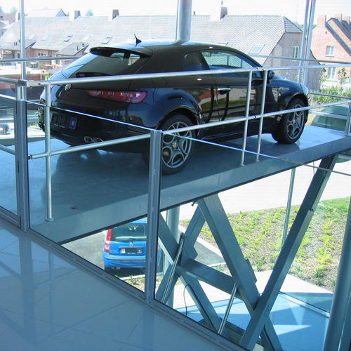 Electric car lift - ELV - Dynalserg - commercial