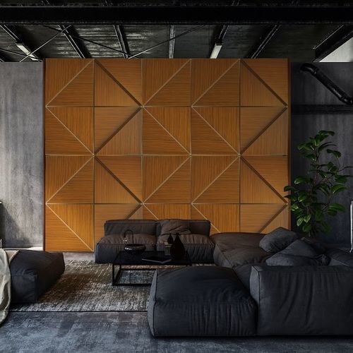 Acoustic wall panel - ZETA - Mikodam - for ceiling / wooden / rectangular