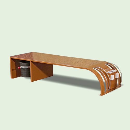 Contemporary public bench - Multifunctional  - PROVERA SRL - painted metal / without backrest / without armrests