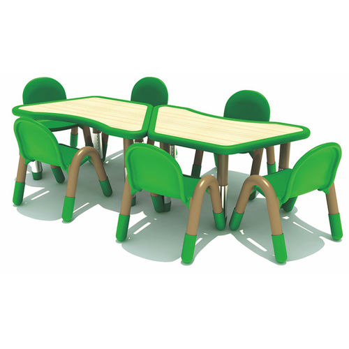 Contemporary table and bench set - DC-034 - Qitele Group Co .,Ltd - metal / plastic / child's