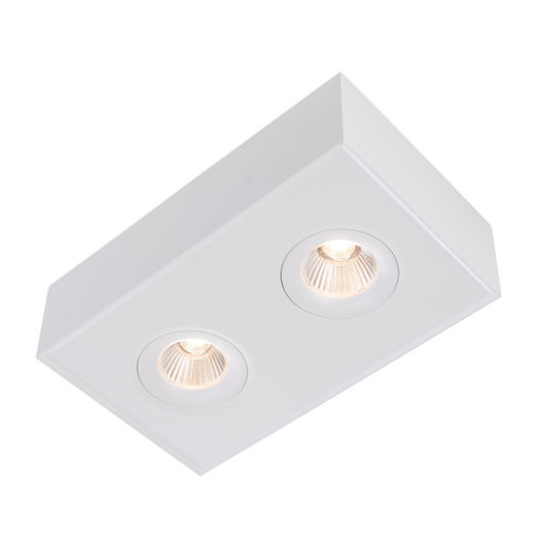 Surface-mounted downlight - SLC DL04 Surface X2 TED - The Light Group - LED / rectangular / IP40