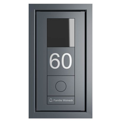 Stainless steel door station - GOETHE UP - Briefkasten Manufaktur Lippe GmbH - residential / built-in / exterior