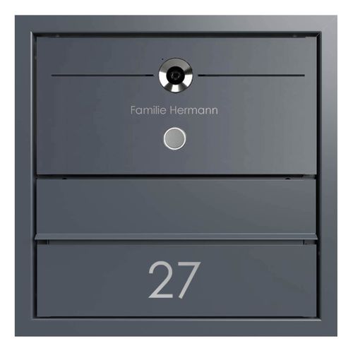 Wall-mounted mailbox - GOETHE - Briefkasten Manufaktur Lippe GmbH - built-in / individual / with built-in intercom