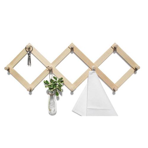 Wall-mounted coat rack - LIA - SIDE BY SIDE - contemporary / ash / maple