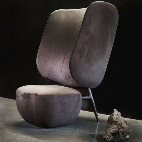 Contemporary fireside chair - ELEPHANT M6 - Sergey Makhno Product - fabric / wooden / high-back