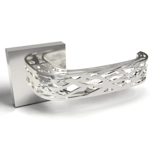 Door handle - MAYA - Guimer S.r.l - brass / contemporary / chrome