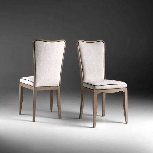 Traditional dining chair - ST 601 - MOLETTA MOBILI - indoor / fabric / ash base