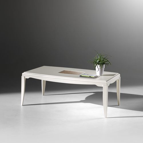Traditional coffee table - ST 512 - MOLETTA MOBILI - lacquered wood / wooden base / rectangular