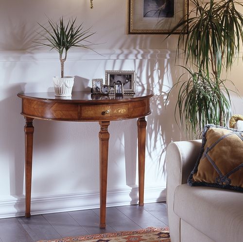 Traditional sideboard table - D405 - MOLETTA MOBILI - cherrywood / wooden base / half moon