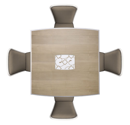 Contemporary dining table - ST 301 - MOLETTA MOBILI - ash / wooden base / square