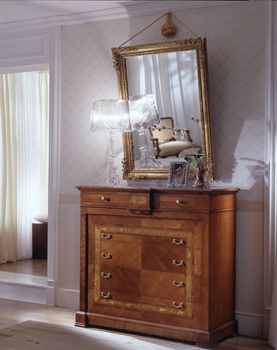 High chest of drawers - CA' DOLFIN | D 703 - MOLETTA MOBILI - classic / bronze / wood veneer