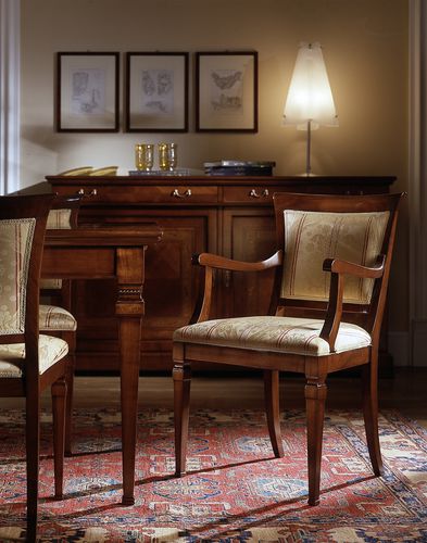 Traditional dining chair - D604 - MOLETTA MOBILI - indoor / fabric / cherrywood base