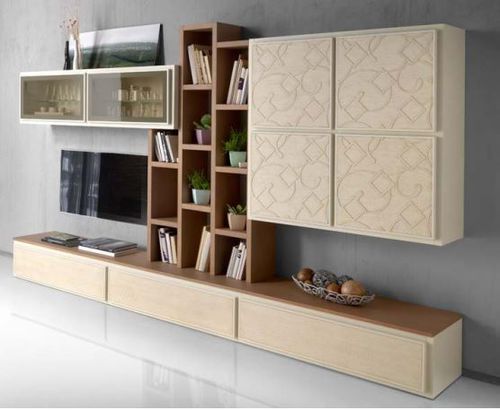 Contemporary TV wall unit - ST 25 - MOLETTA MOBILI - ash / modular / with drawers