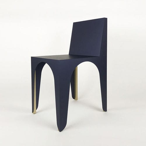 Contemporary chair - Gio - L'Alufacture - indoor / anodized aluminum / sheet metal