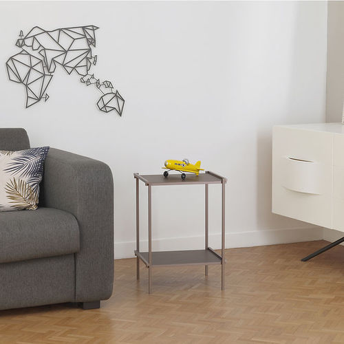 Contemporary side table - Regula 400 - L'Alufacture - anodized aluminum / anodized aluminum base / rectangular