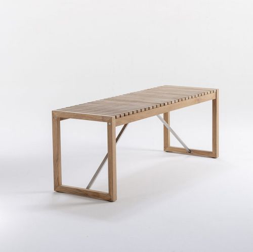Scandinavian design garden bench - CUBE - Arco arredi
Arco arredi - teak / without backrest / without armrests