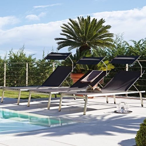 Contemporary sun lounger - QUADRO - Arco arredi
Arco arredi - fabric / stainless steel / on casters