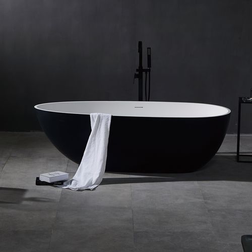 Oval bathtub - YL6057 - FOSHAN ARTLAND SANITARY WARE CO.LTd. - free-standing / stone resin / Corian®