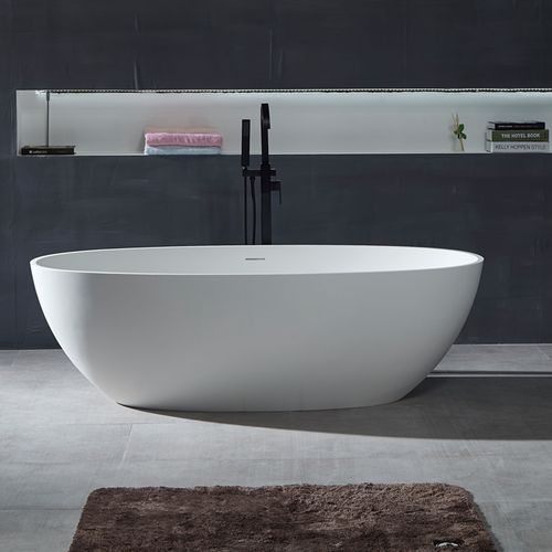Oval bathtub - YL6045 - FOSHAN ARTLAND SANITARY WARE CO.LTd. - free-standing / stone resin / Solid Surface