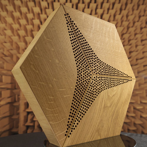 Acoustic wall panel - HEXAGO CM-D FLAT - FORM AT WOOD - for ceiling / hanging / wooden