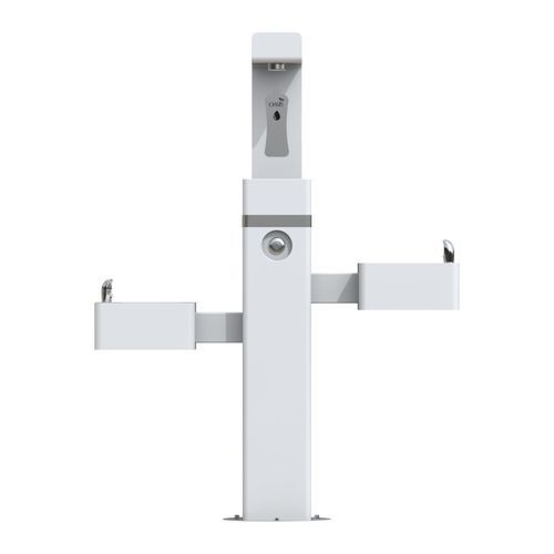 Outdoor drinking fountain - DUAL +2 - OASIS - plastic / stainless steel / for public space