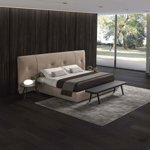 Double bed - CHARLIE  - Conte - contemporary / upholstered / with headboard