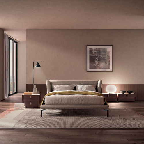 Double bed - Dominick - Conte - contemporary / upholstered / with headboard