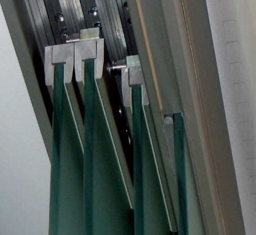 Aluminum sliding system - Variant - Casma - glass door / concealed runner / wall-mounted