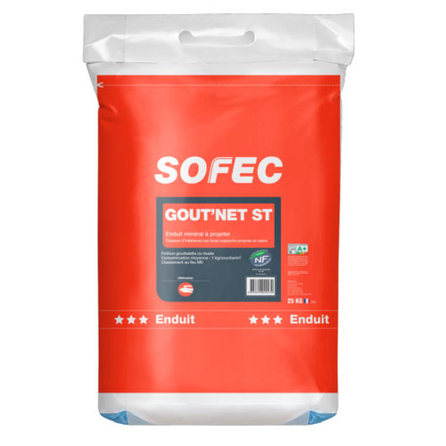 Finishing coating - GOUT'NET ST - Sofec - indoor / plaster / for concrete