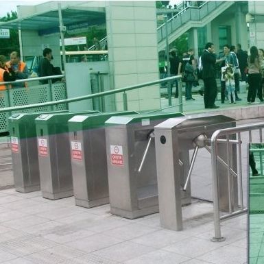 Tripod turnstile - OTT 231 A - Oskar Turnstiles System - for access control / stainless steel / for public building