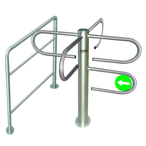 Half-height turnstile - OSG 1200 K - Oskar Turnstiles System - stainless steel / for public building