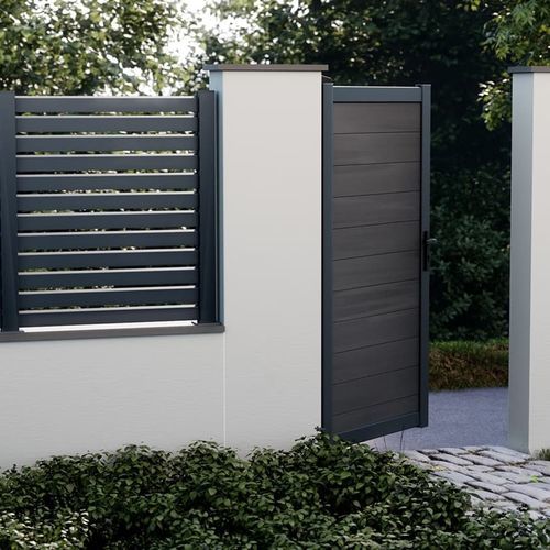 Louvered fence - BOSTON GATE - FIBERDECK - residential / commercial / aluminum