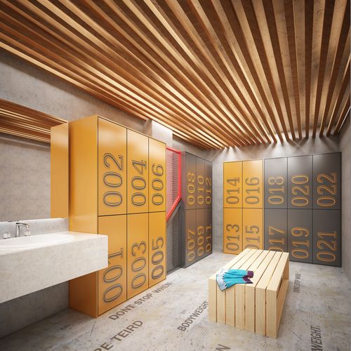 Laminate locker - 301 - JIANGSU TRSK NEW MATERIAL - combination / for public building