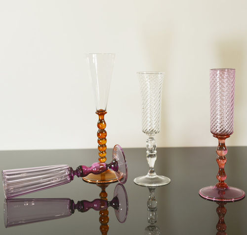 Glass champagne flute - IVY ROSE&trade; - Amel Chamandy® Designs - commercial / for domestic use