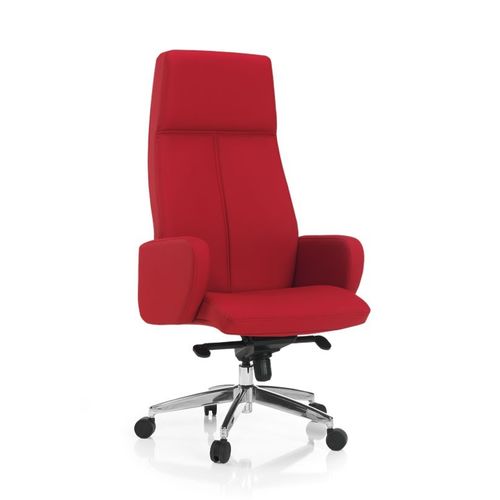 Contemporary executive chair - WINNER - Flekssit Office Furniture - fabric / aluminum / with headrest