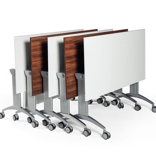 Contemporary classroom table - FOLDING - Flekssit Office Furniture - melamine / aluminum base / rectangular