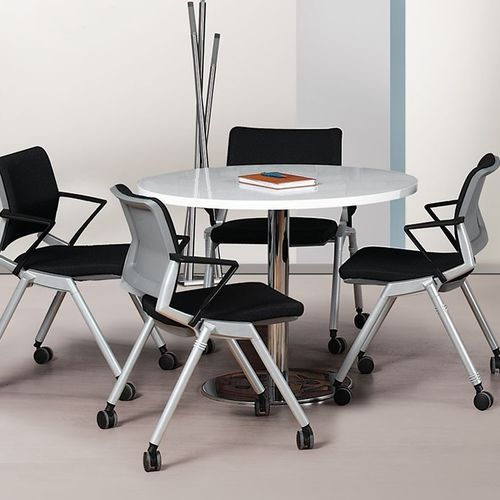 Contemporary boardroom table - URAS - Flekssit Office Furniture - melamine / aluminum base / rectangular