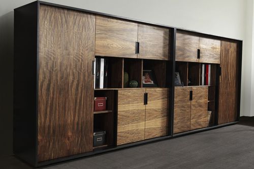 Free-standing bookcase - VENÜS - Flekssit Office Furniture - contemporary / commercial / melamine