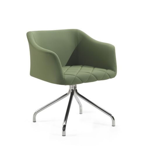 Contemporary visitor chair - BUSE - Flekssit Office Furniture - indoor / polyurethane / upholstered