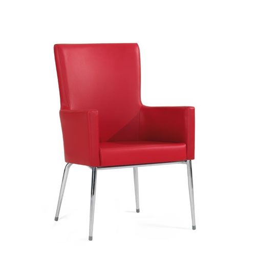 Contemporary visitor chair - CORAL - Flekssit Office Furniture - indoor / steel / polyurethane
