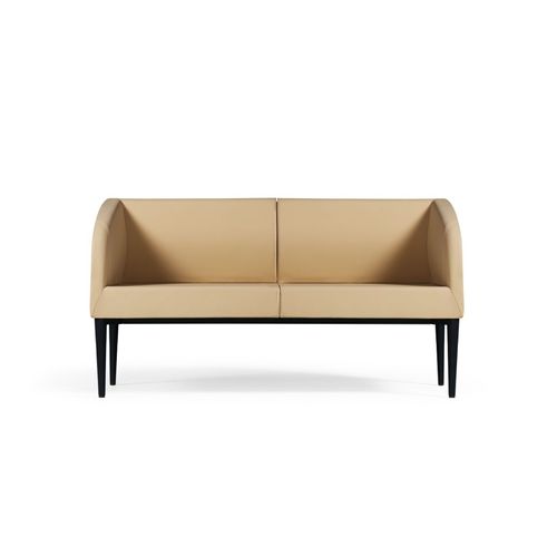Contemporary sofa - VADI - Flekssit Office Furniture - leather / with armrests / beige